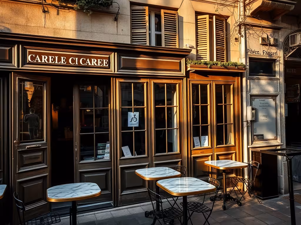 Café parisien rive gauche, ambiance bohème et artistique caractéristique de Paris