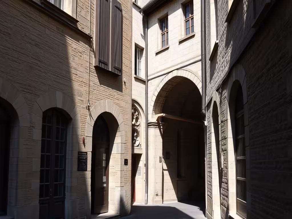 Rue historique d'Auxerre avec façades de pierre Renaissance, architecture du département 89