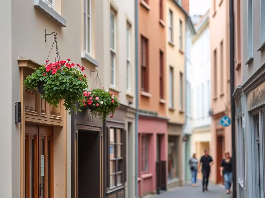 Rue pittoresque du Vieux-Lille avec ses façades pastel et architecture historique lilloise