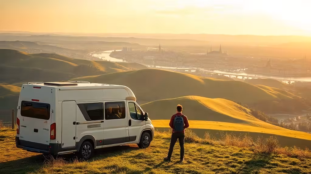 Location camping-car Lyon au départ d’un point de vue sur la vallée du Rhône