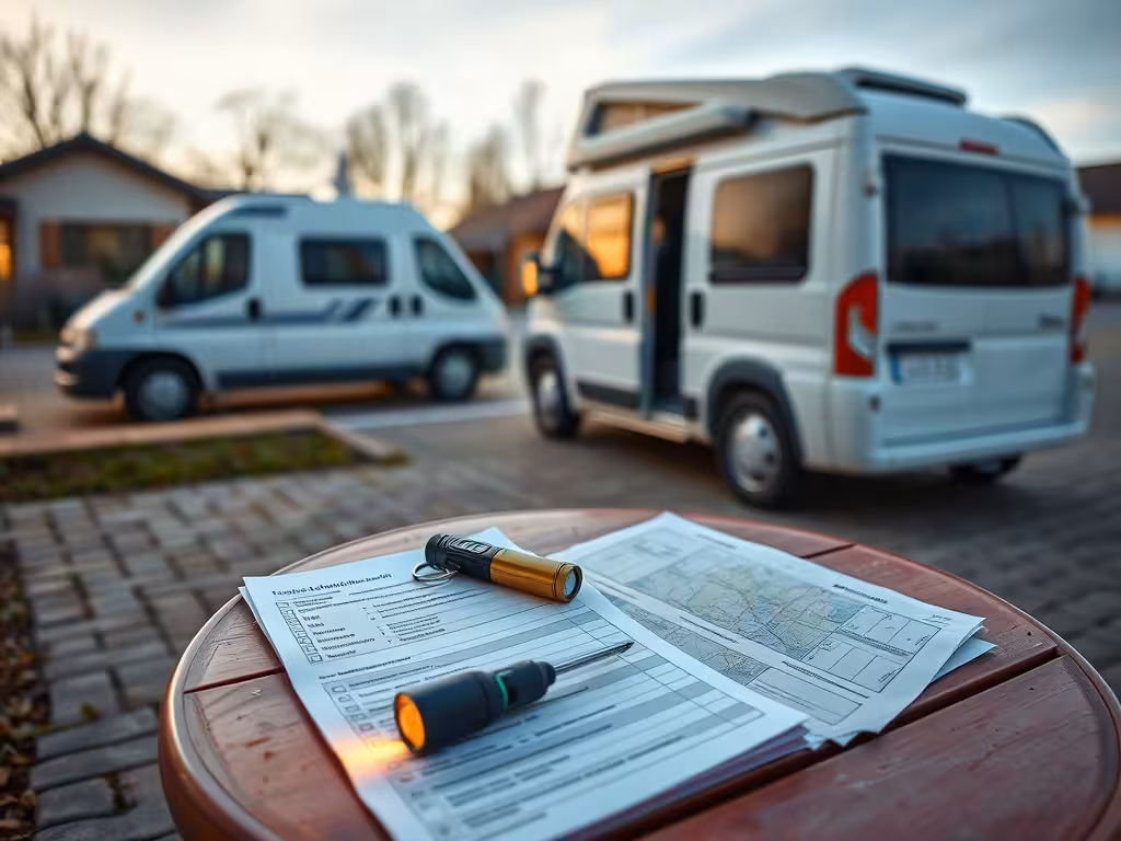 Checklist et clés avant le départ d’une location de van aménagé.