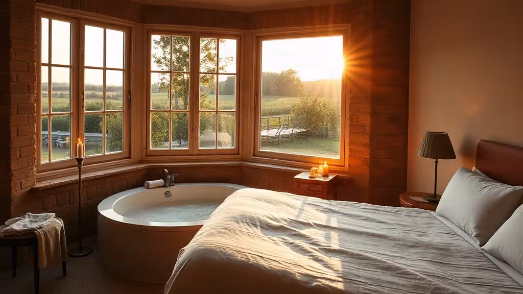 Suite romantique avec jacuzzi privatif pour une love room dans l’Indre.
