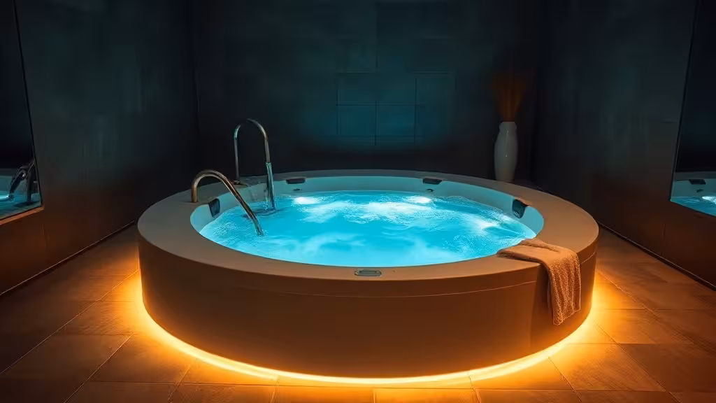 Jacuzzi privatif de loveroom Nancy, ambiance spa luxe pour nuit romantique