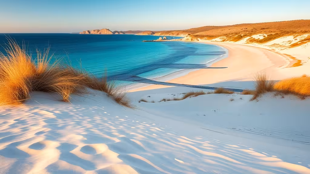 Vue aérienne de la plage de l'Ostriconi avec ses dunes blanches et l'embouchure de la rivière en Corse